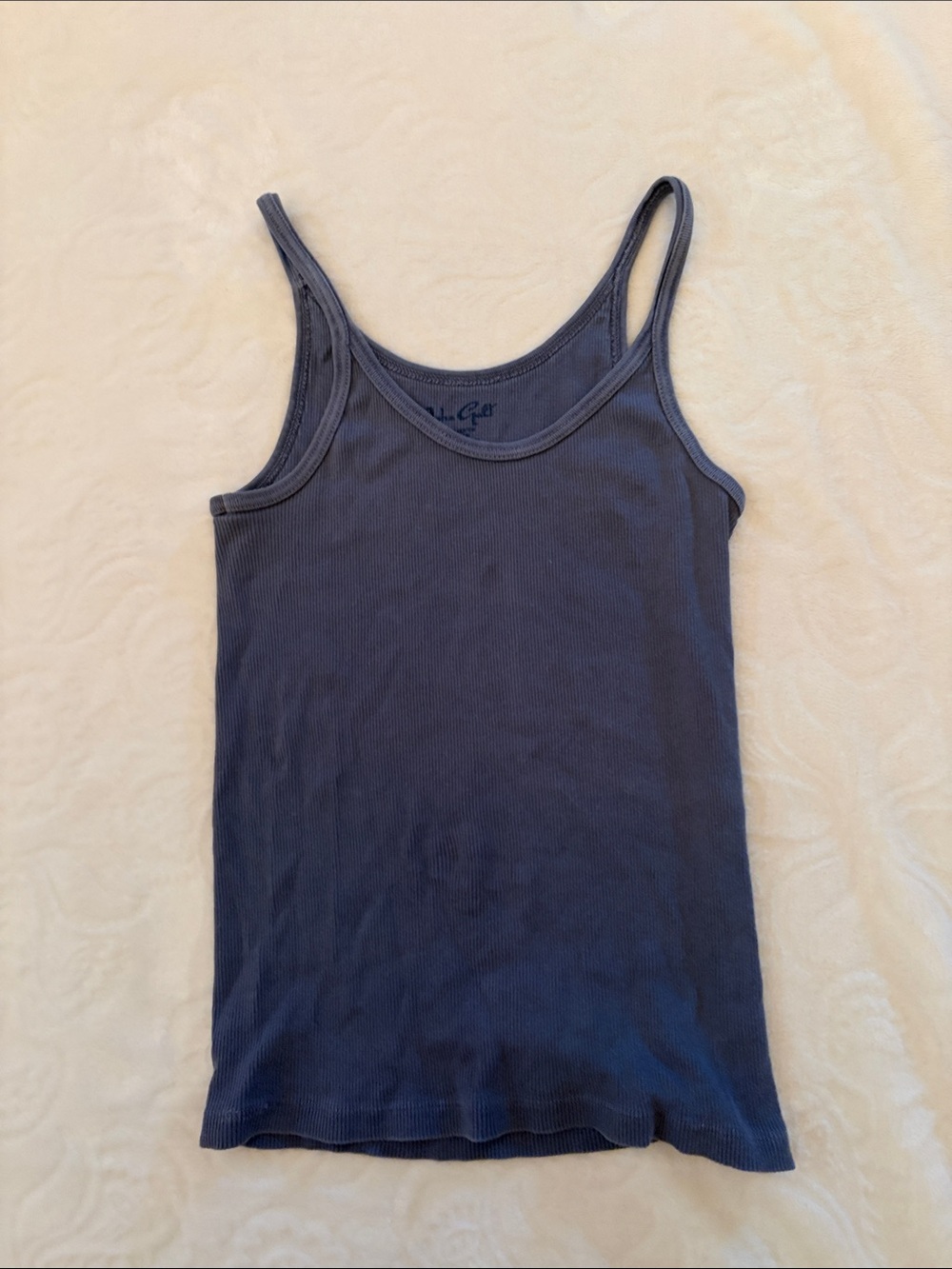 Brandy Melville Slate Blue Ribbed Tank